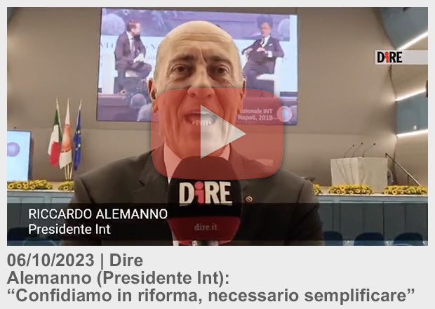 06/10/2023 . DIRE | Alemanno (Presidente Int): “Confidiamo in riforma, necessario semplificare”