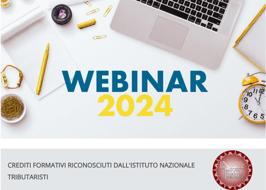 News WEBINAR gratuiti CAF TFdC INT Istituto Nazionale Tributaristi