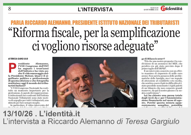 13/10/26 . L’identità.it . L’intervista a Riccardo Alemanno di Teresa Gargiulo