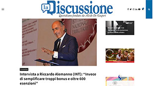 16/07/21 La Discussione : Intervista a Riccardo Alemmanno (INT): “Invece di semplificare troppi bonus e oltre 600 esenzioni” di Angelica Bianco